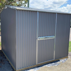 Small shed corrugated steel.