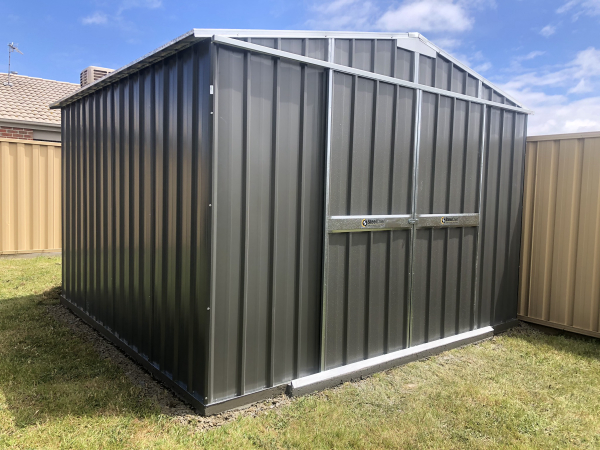 Gable Shed with Sliding Doors Gable End