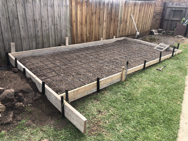 Garden Shed Site Preparation for Concrete Slab