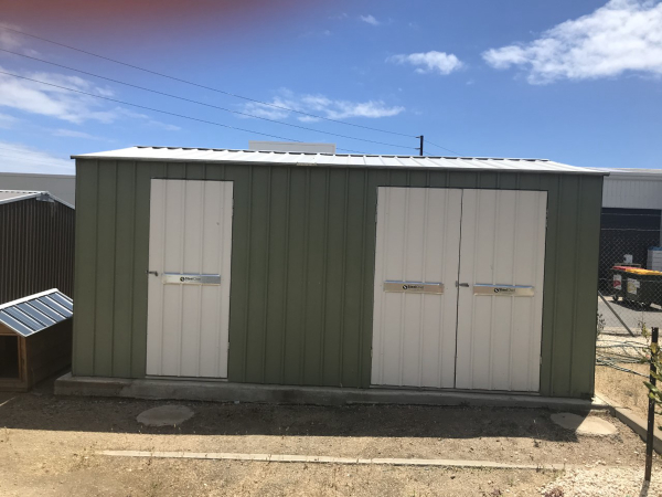 SteelFrame Gable Shed with Triple Doors
