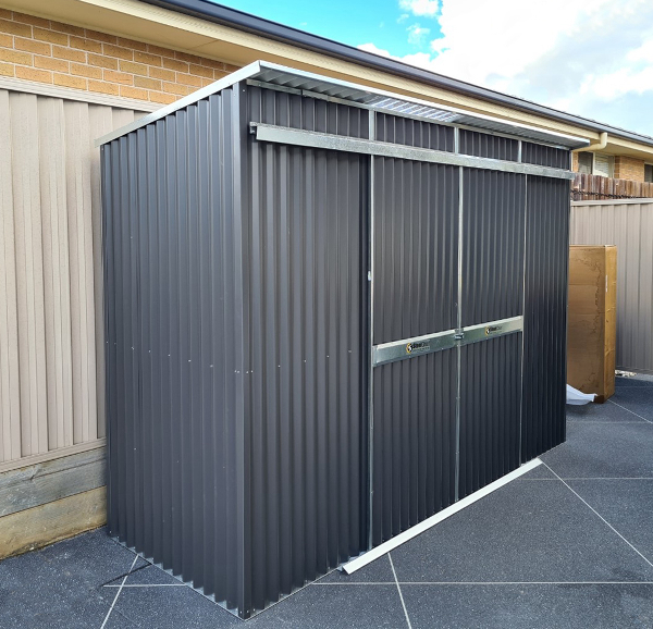 Corrugated Garden Shed with Sliding Doors
