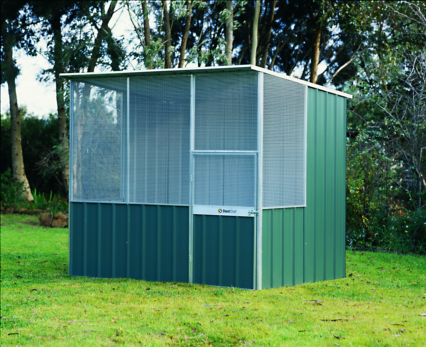 Skillion Roof Bird Aviaries - Custom Made in Australia | SteelChief