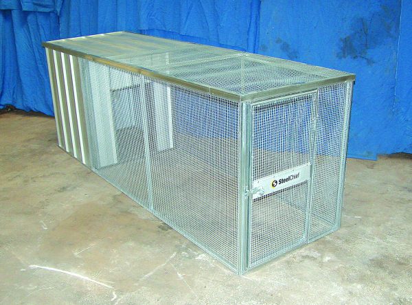 medium sized pet run with dog kennel