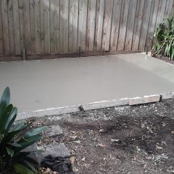 Concrete slab floor