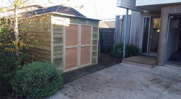 Timber Shed Skillion with Double Doors