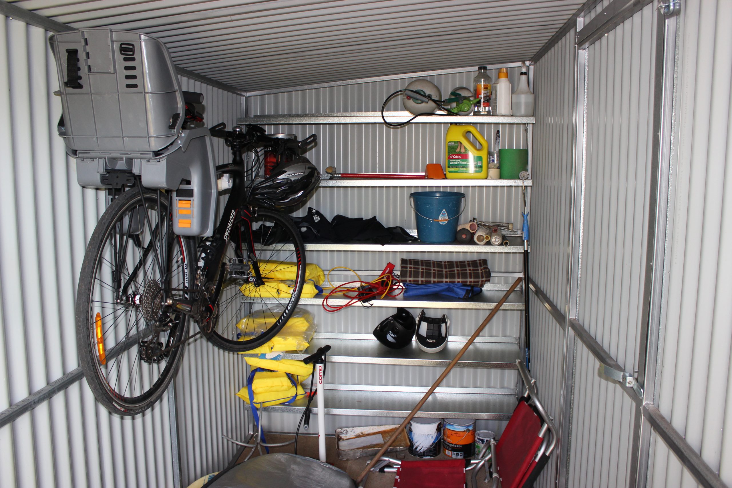 shed bike hanger