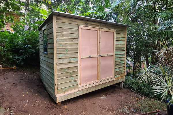 Timber Shed with Skillion Roof
